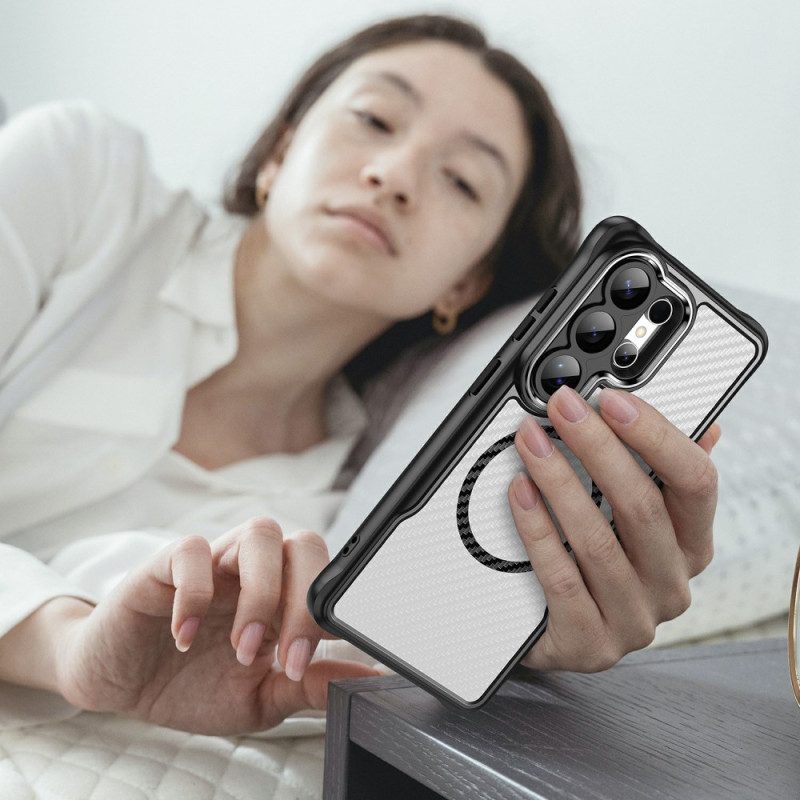 Hülle Samsung Galaxy S26 Ultra Magsafe Hybrid-schutz Carbonfaser-textur