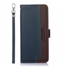 Lederhüllen Für Samsung Galaxy S26 Ultra Zweifarbiger Khazneh Rfid-schutz