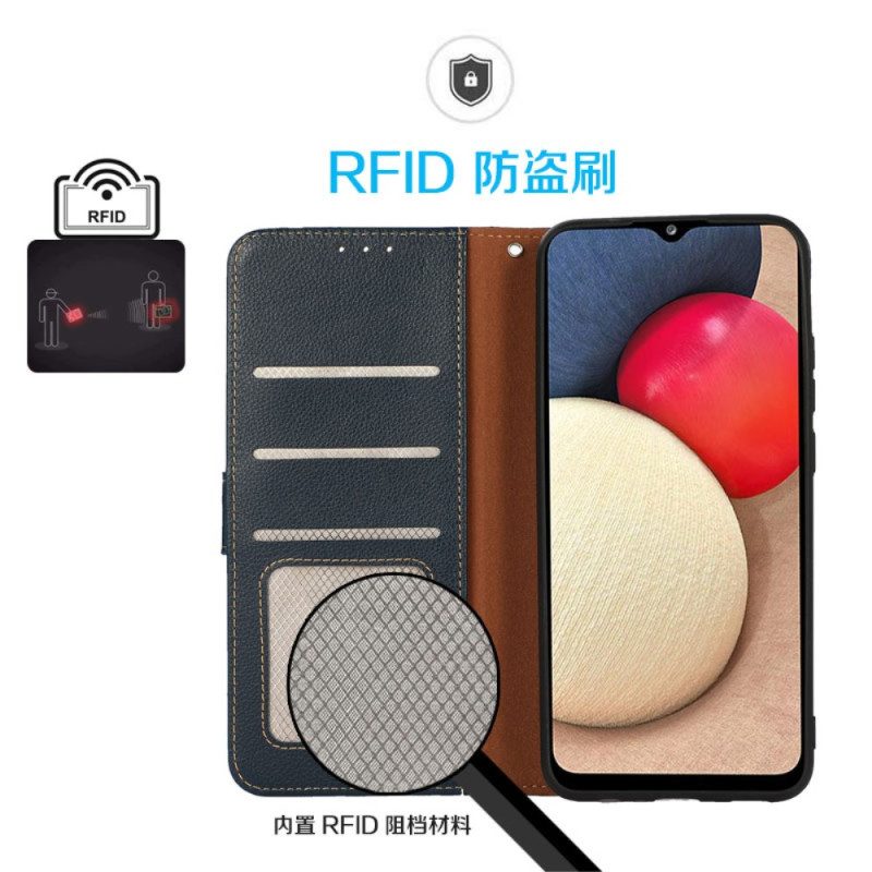 Lederhüllen Für Samsung Galaxy S26 Ultra Zweifarbiger Khazneh Rfid-schutz