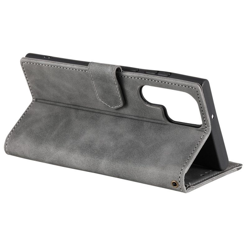 Lederhüllen Für Samsung Galaxy S26 Ultra Zweifarbiges Design