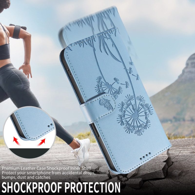 Lederhüllen Samsung Galaxy S26 Ultra Armband Mit Löwenzahnmotiv