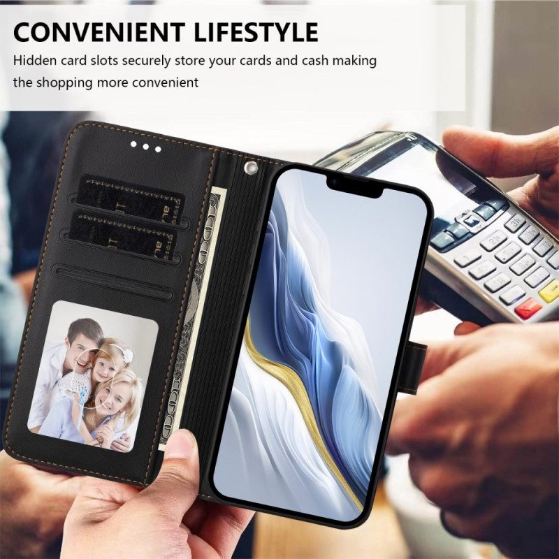 Lederhüllen Samsung Galaxy S26 Ultra Glatte Lederoptik Mit Riemen