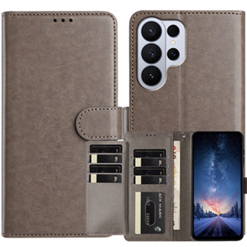 Lederhüllen Samsung Galaxy S26 Ultra Handyhülle Kunstleder Mit 8 Kartenfächern