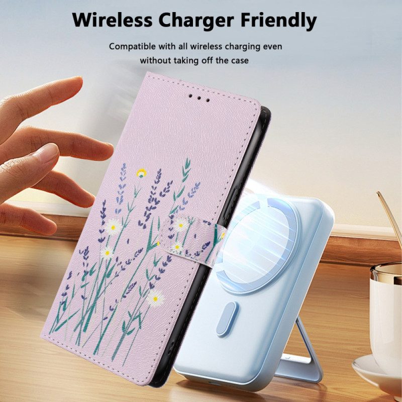 Lederhüllen Samsung Galaxy S26 Ultra Handyhülle Lavendel