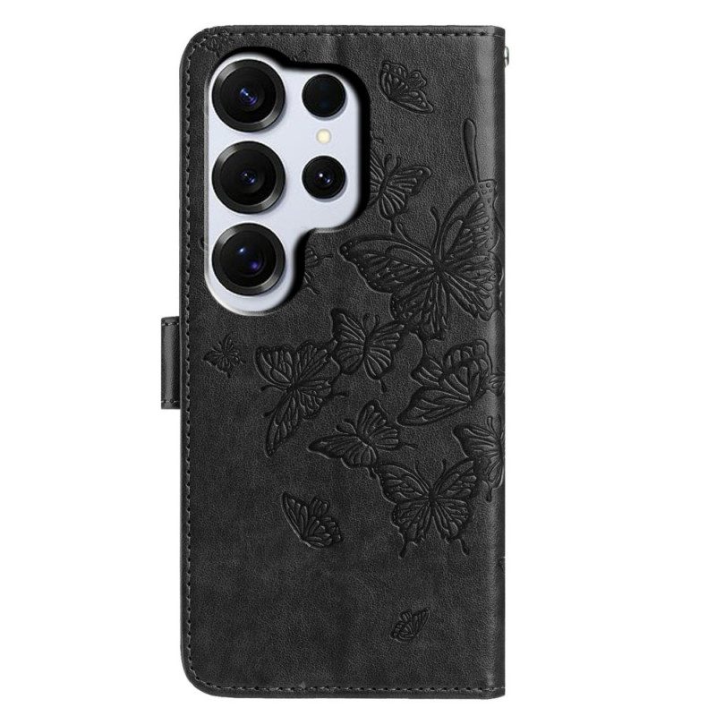 Lederhüllen Samsung Galaxy S26 Ultra Schmetterlingsmotiv