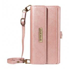 Lederhüllen Samsung Galaxy S26 Ultra Vintage-geldbörse Mit Schulterriemen