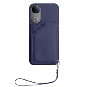 Hülle Vivo V50e 5g Handyhülle Kartenhalter Mit Umhängeband