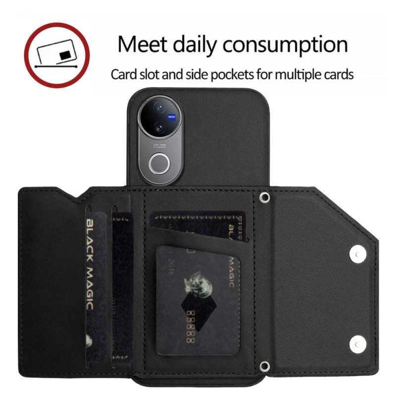 Hülle Vivo V50e 5g Handyhülle Kartenhalter Mit Umhängeband