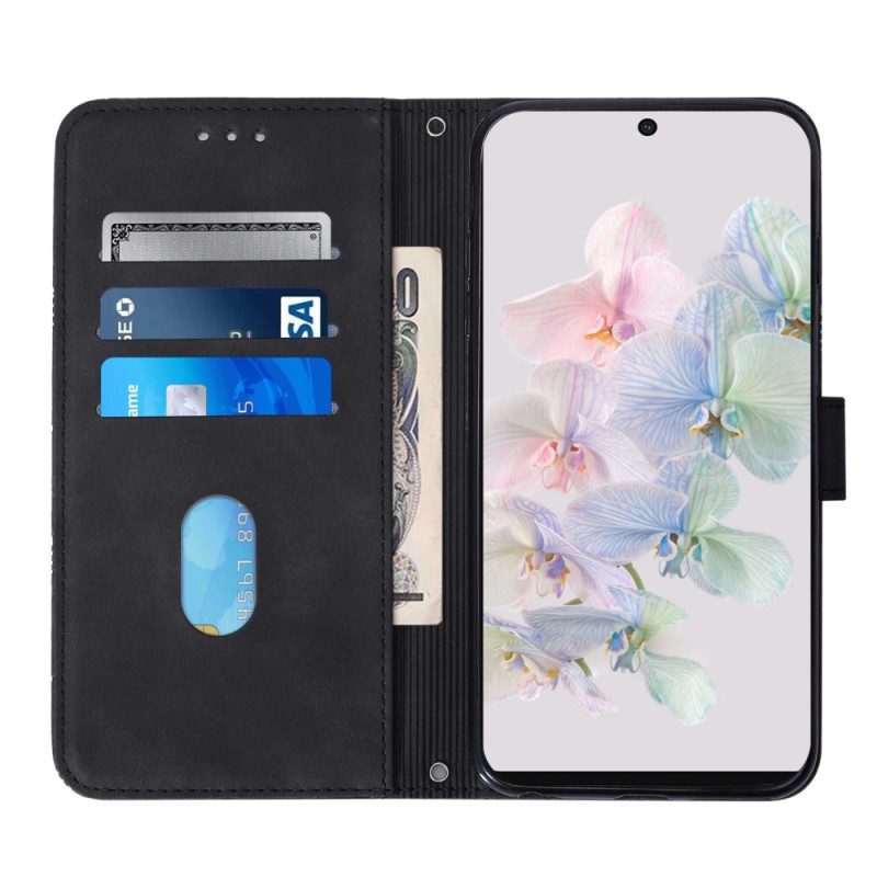 Flip Case Für Google Pixel 7 Dreiecke Mit Schultergurt