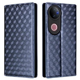 Flip Case Für Vivo V50 5g Mit Aufgedrucktem Diamantmuster