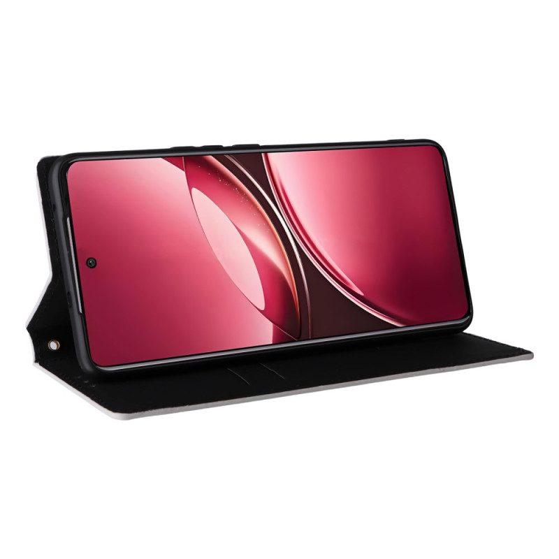 Flip Case Für Vivo V50 5g Mit Aufgedrucktem Diamantmuster