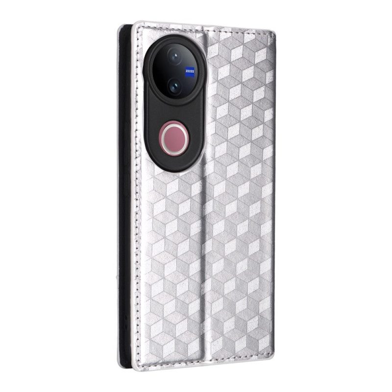 Flip Case Für Vivo V50 5g Mit Aufgedrucktem Diamantmuster