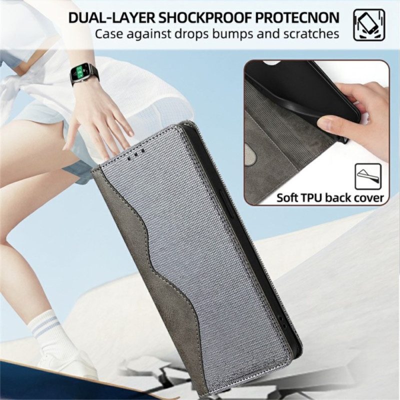 Flip Case Für Vivo V50 5g Zweifarbiger Rfid-chip