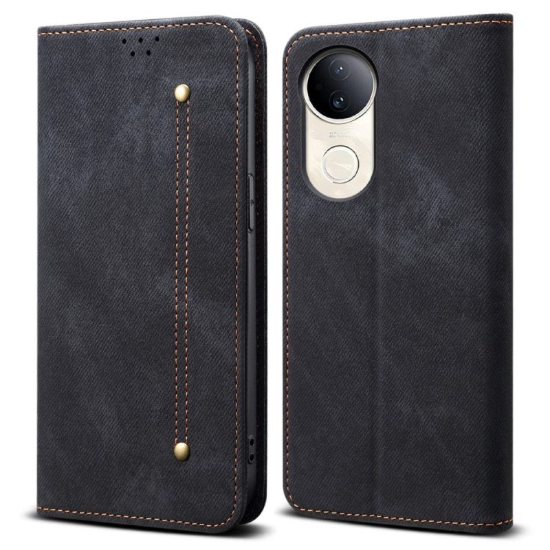 Flip Case Vivo V50 5g Denim-stoff