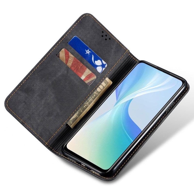Flip Case Vivo V50 5g Denim-stoff