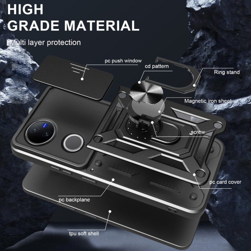 Hülle Für Vivo V50 5g Schiebe-kameraabdeckung Und -halterung