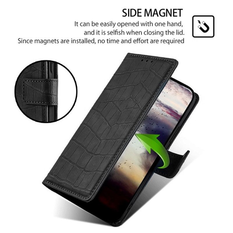 Lederhüllen Für Vivo V50 5g Krokodilprägung