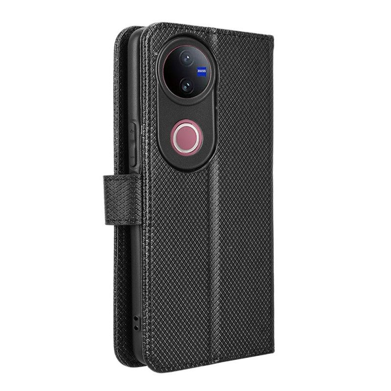 Lederhüllen Vivo V50 5g Diamantstruktur