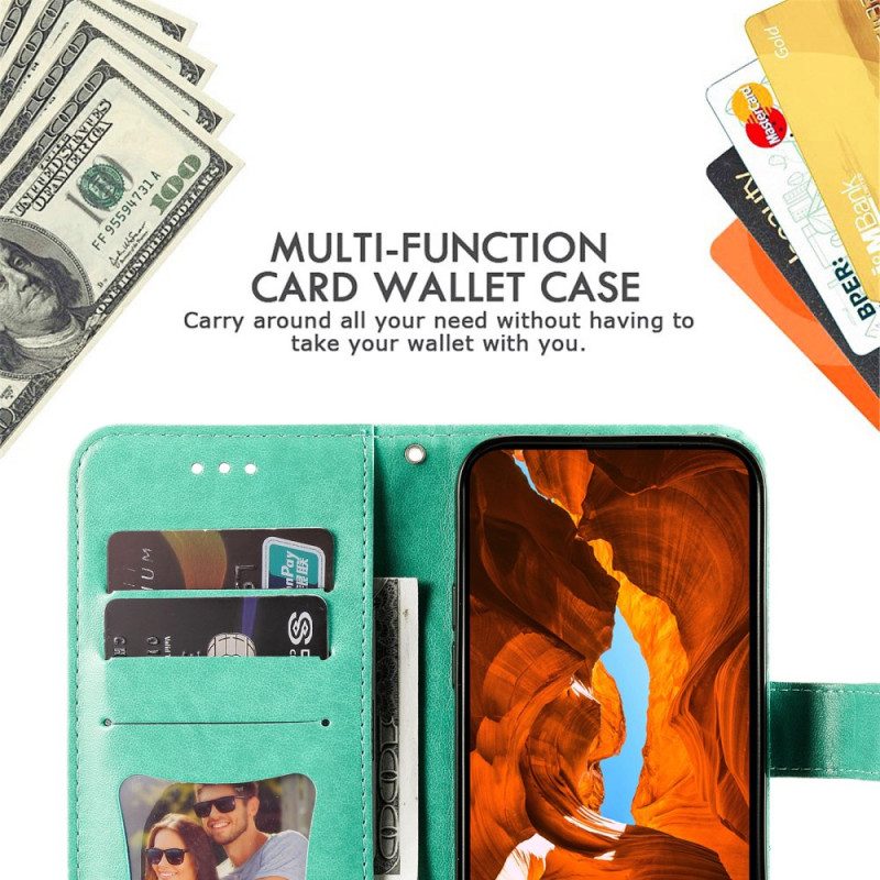 Lederhüllen Vivo V50 5g Handyhülle Fingerabdruck Mandala