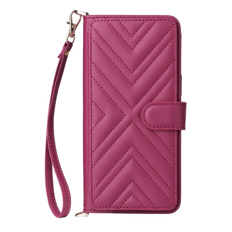 Lederhüllen Vivo V50 5g Handyhülle Gesteppt Mit Tragegurten