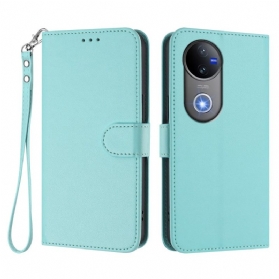Lederhüllen Vivo V50 5g Handyhülle Kunstleder Mit Riemen