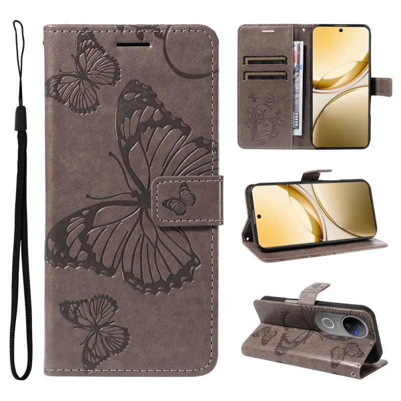 Lederhüllen Vivo V50 5g Handyhülle Riesige Schmetterlinge