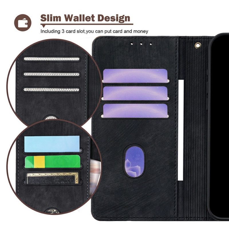 Lederhüllen Vivo V50 5g Handyhülle Zweifarbiger Vintage-look