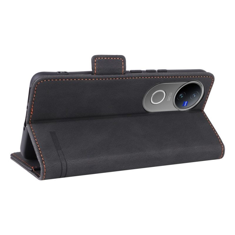 Lederhüllen Vivo V50 5g Metallische Verzierungen