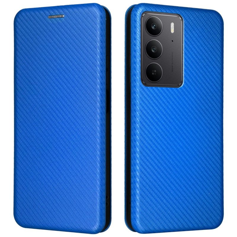 Flip Case Realme C75 Handyhülle Carbonfaser
