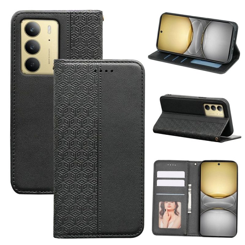 Flip Case Realme C75 Handyhülle Fries Mit Fliese Und Riemen