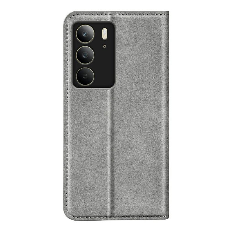 Flip Case Realme C75 Handyhülle Lederoptik