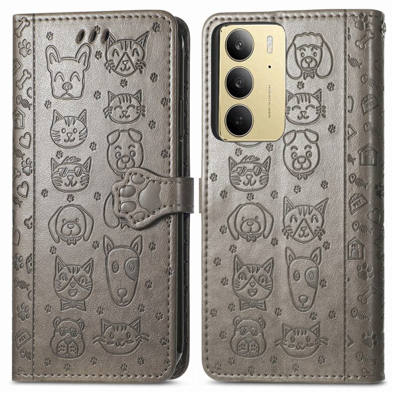 Lederhüllen Für Realme C75 Animierte Tiere