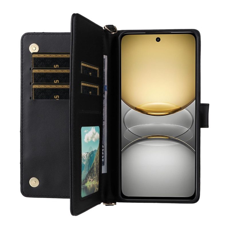 Lederhüllen Für Realme C75 Premium-design Mit Tragegurt Und Schulterriemen