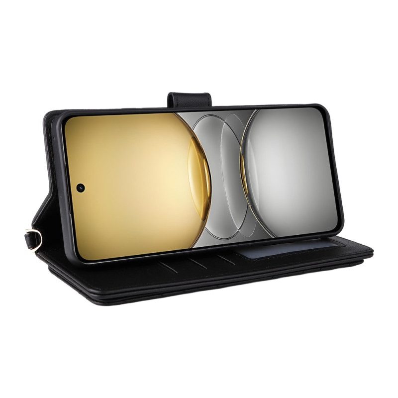 Lederhüllen Für Realme C75 Premium-design Mit Tragegurt Und Schulterriemen