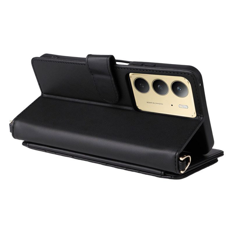 Lederhüllen Für Realme C75 Premium-design Mit Tragegurt Und Schulterriemen