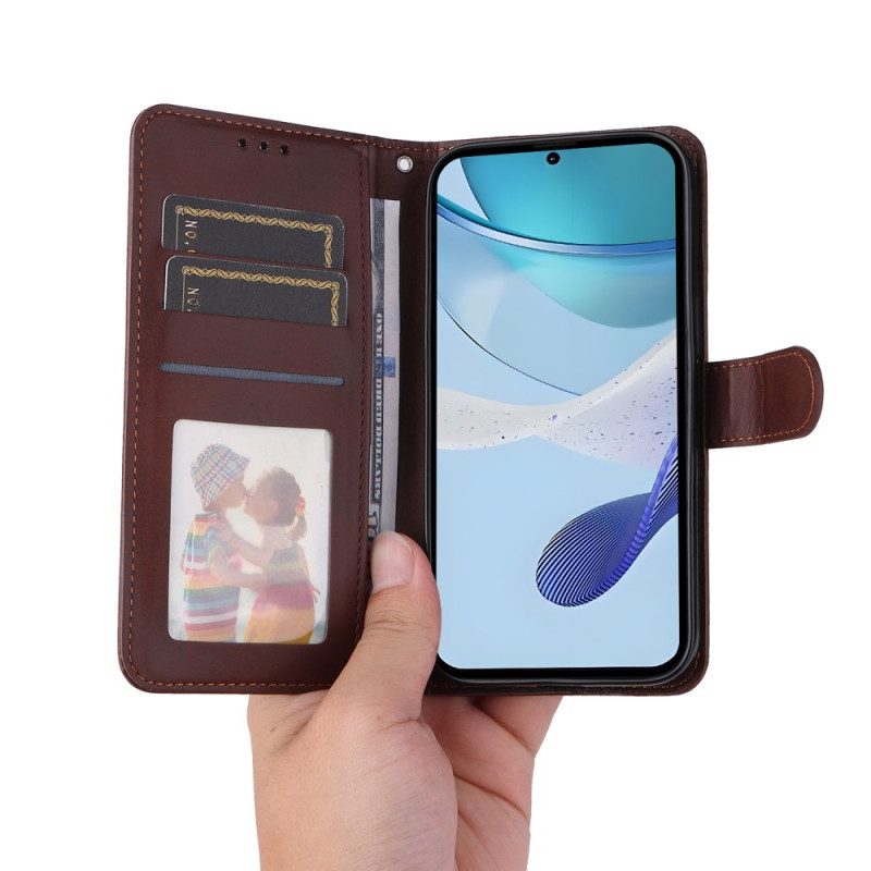 Lederhüllen Für Realme C75 Schlicht Mit Riemen