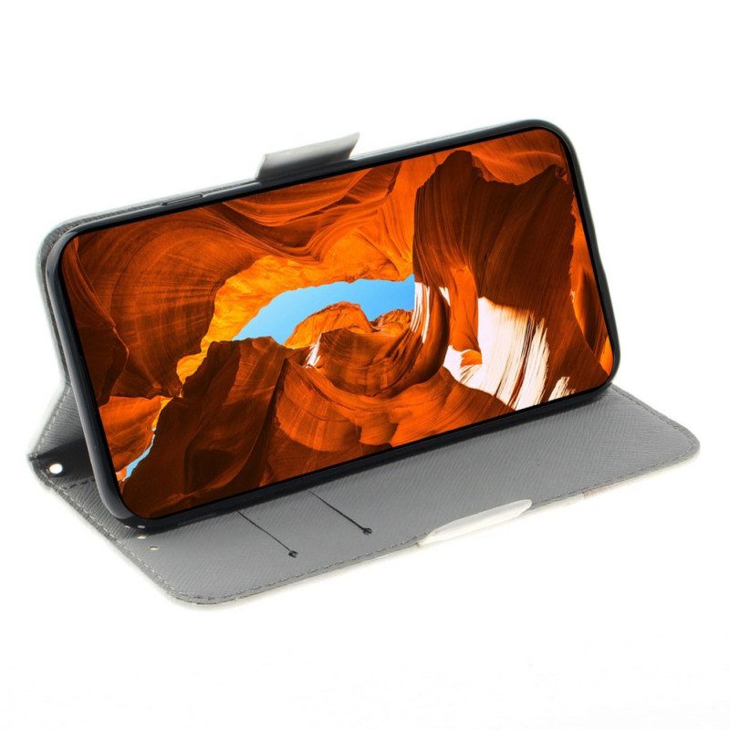 Lederhüllen Für Realme C75 Schlüsselband „aquarellblumen“