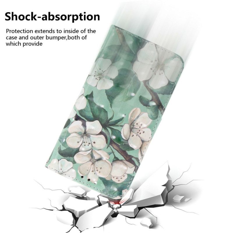 Lederhüllen Für Realme C75 Schlüsselband „aquarellblumen“