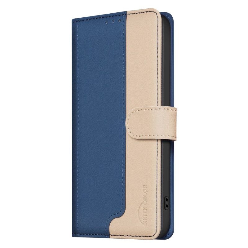 Lederhüllen Für Realme C75 Zweifarbig Binfen Color