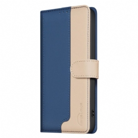 Lederhüllen Für Realme C75 Zweifarbig Binfen Color