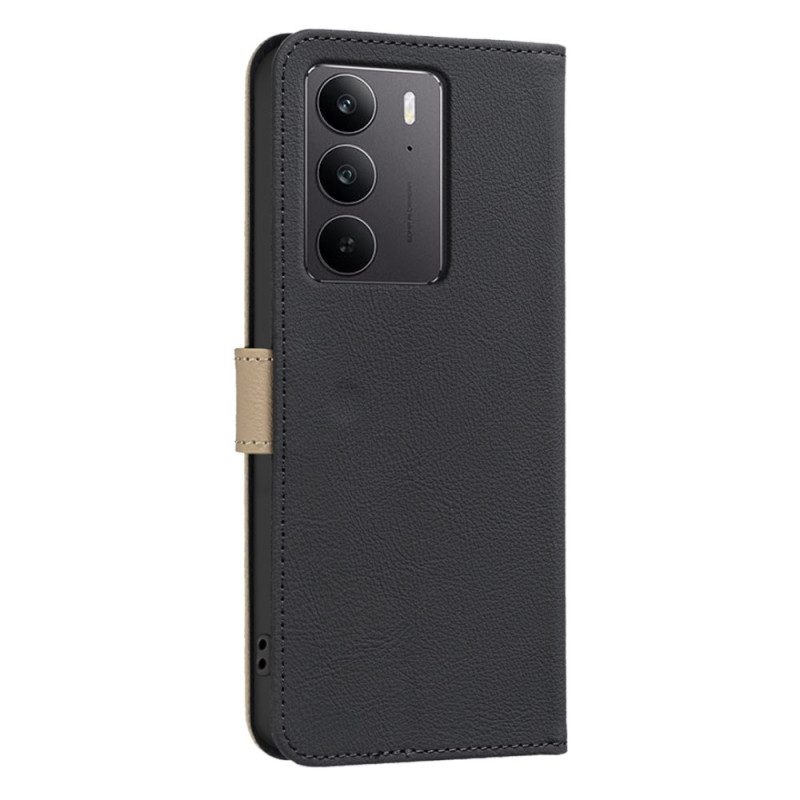 Lederhüllen Realme C75 Handyhülle Binfen Color Blumenmuster