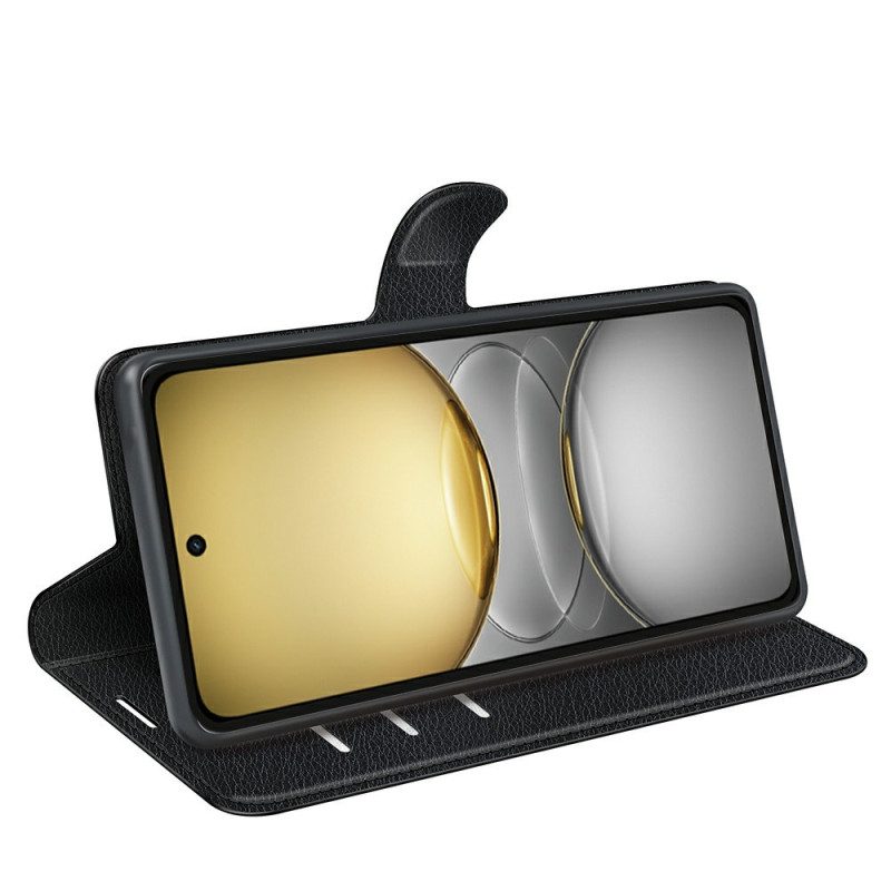 Lederhüllen Realme C75 Handyhülle Klassisches Litschi-kunstleder