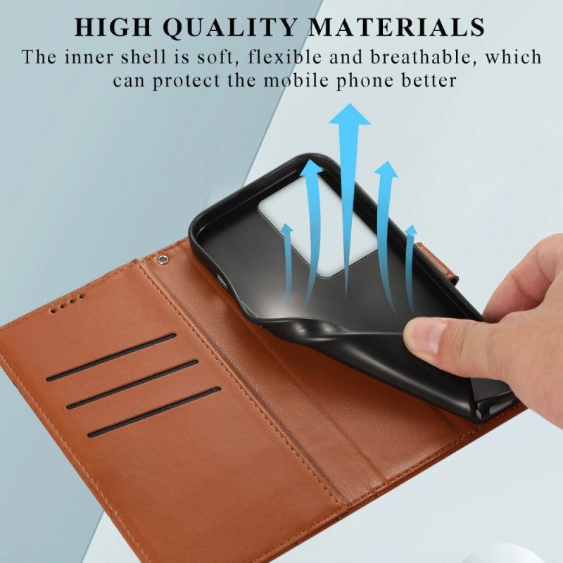 Lederhüllen Realme C75 Handyhülle Linien