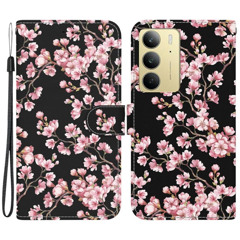 Lederhüllen Realme C75 Handyhülle Pflaumenblütenmuster