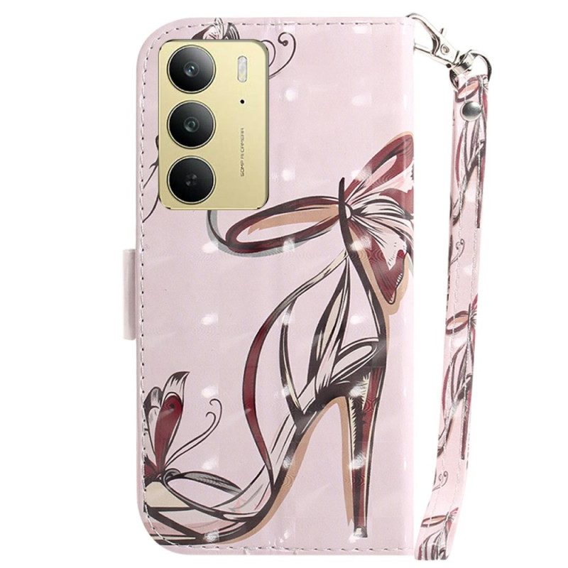 Lederhüllen Realme C75 Handyhülle Riemchenpumps