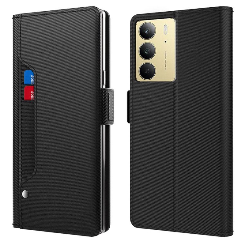Lederhüllen Realme C75 Spiegel Und Herausnehmbares Kartenetui