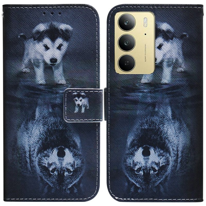 Lederhüllen Realme C75 Welpentraum