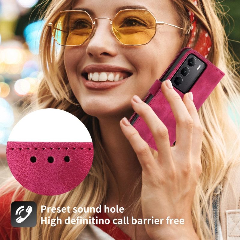 Lederhüllen Realme C75 Wildleder-spitzenoptik Mit Riemen Und Schulterriemen