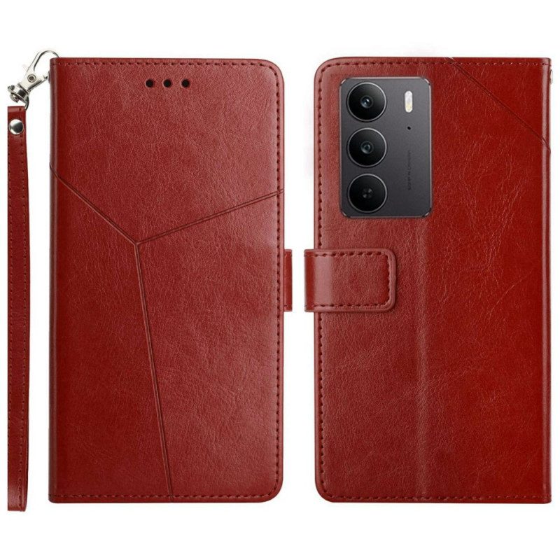 Lederhüllen Realme C75 Y-förmiger Riemen