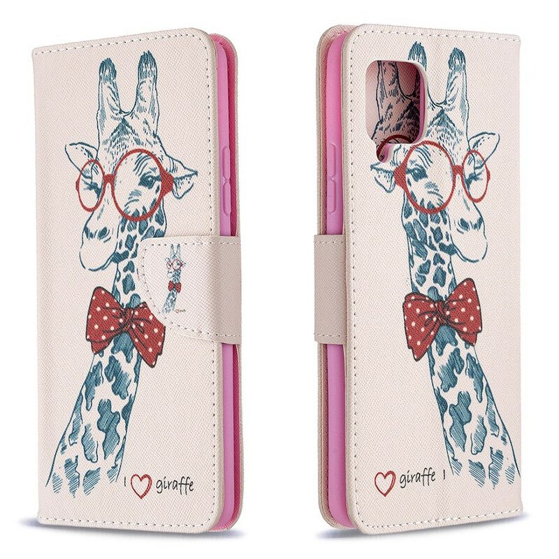 Lederhüllen Für Samsung Galaxy A42 5G Kluge Giraffe